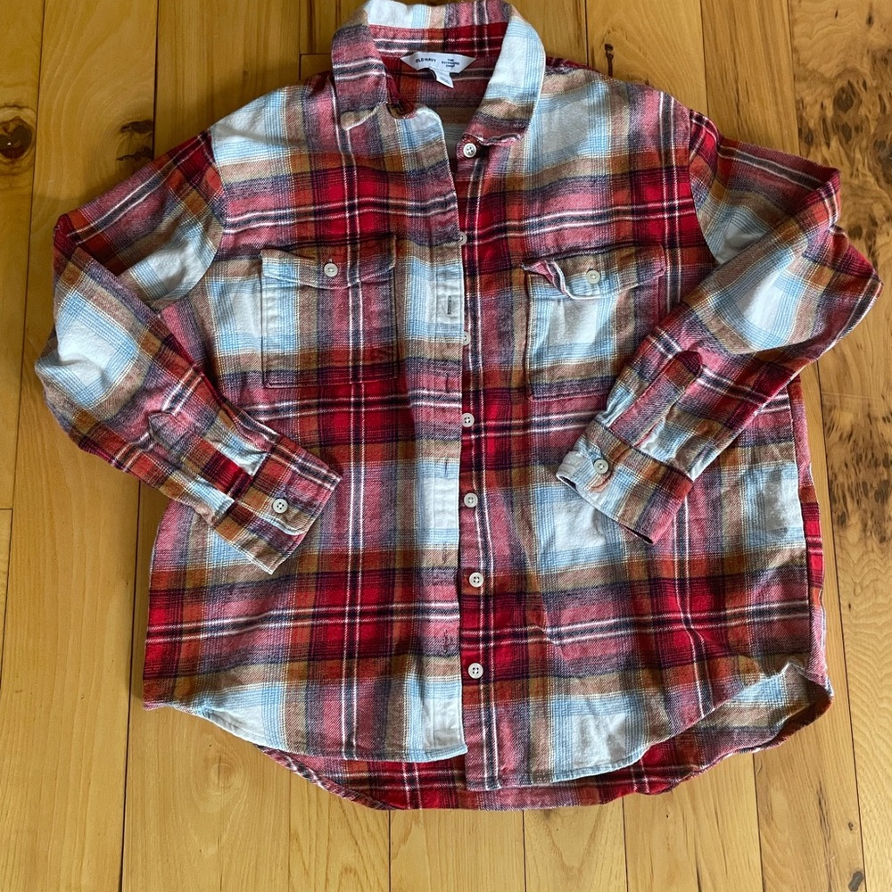 Old Navy Plaid Shirt-The Boyfriend Shirt